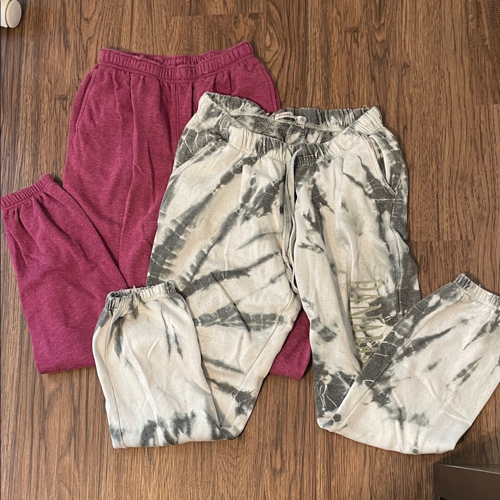 Bundle of SO Maroon and Tie-Dye Panama City Joggers Set